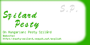 szilard pesty business card